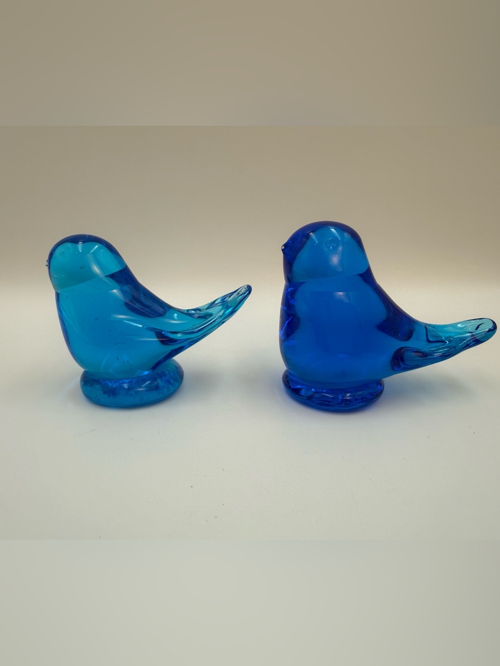 2 Vintage Signed Blue Bird Of Happiness Leo Ward and Byron Hicks